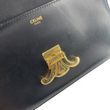 セリーヌ CELINE ショルダーバッグ クロード 194143 ブラック GD金具 シャイニーカーフ レディース ショルダーバッグ