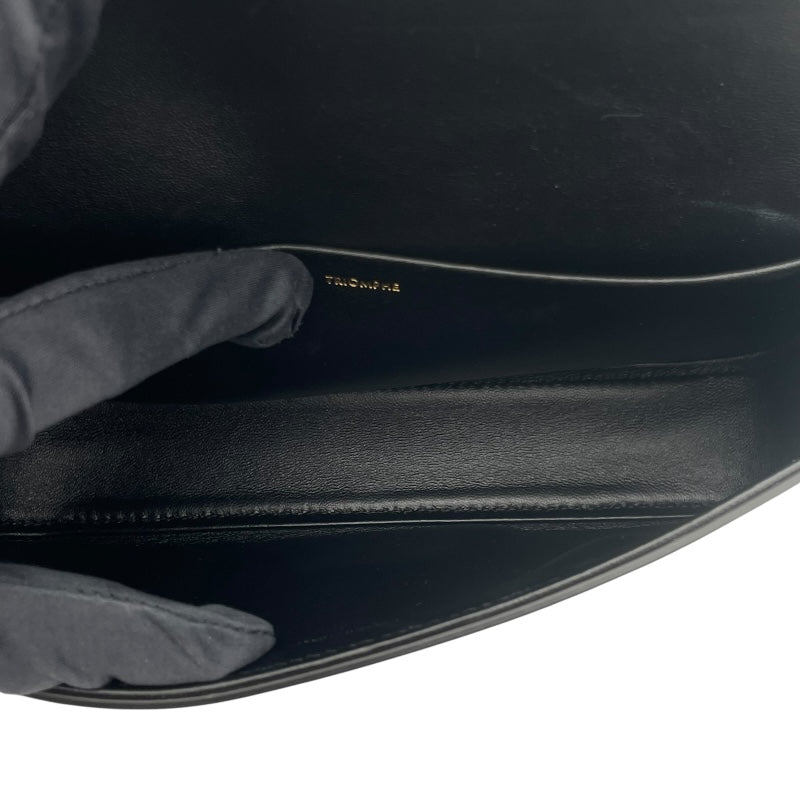 セリーヌ CELINE ショルダーバッグ クロード 194143 ブラック GD金具 シャイニーカーフ レディース ショルダーバッグ