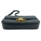セリーヌ CELINE ショルダーバッグ クロード 194143 ブラック GD金具 シャイニーカーフ レディース ショルダーバッグ