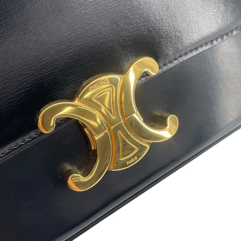 セリーヌ CELINE ショルダーバッグ クロード 194143 ブラック GD金具 シャイニーカーフ レディース ショルダーバッグ