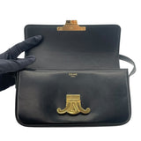 セリーヌ CELINE ショルダーバッグ クロード 194143 ブラック GD金具 シャイニーカーフ レディース ショルダーバッグ