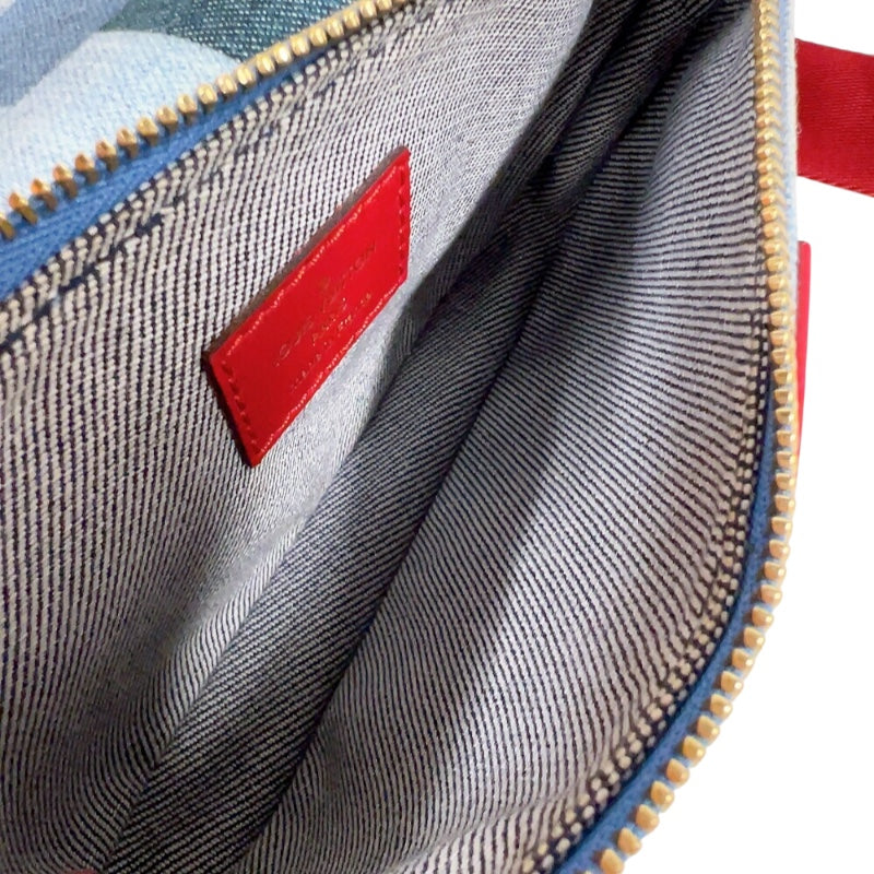 ルイ・ヴィトン LOUIS VUITTON ミュルティ・ポシェット アクセソワール M44990 ブルー　ゴールド金具 モノグラム・デニム レディース ショルダーバッグ