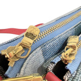 ルイ・ヴィトン LOUIS VUITTON ミュルティ・ポシェット アクセソワール M44990 ブルー　ゴールド金具 モノグラム・デニム レディース ショルダーバッグ