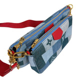 ルイ・ヴィトン LOUIS VUITTON ミュルティ・ポシェット アクセソワール M44990 ブルー　ゴールド金具 モノグラム・デニム レディース ショルダーバッグ