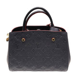 ルイ・ヴィトン LOUIS VUITTON モンテーニュBB M42747 ネイビー モノグラム・アンプラント レディース ハンドバッグ