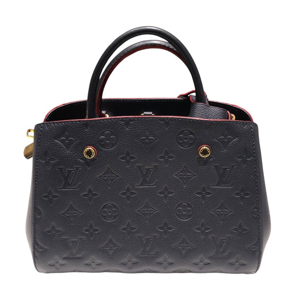 ルイ・ヴィトン LOUIS VUITTON モンテーニュBB M42747 ネイビー モノグラム・アンプラント レディース ハンドバッグ