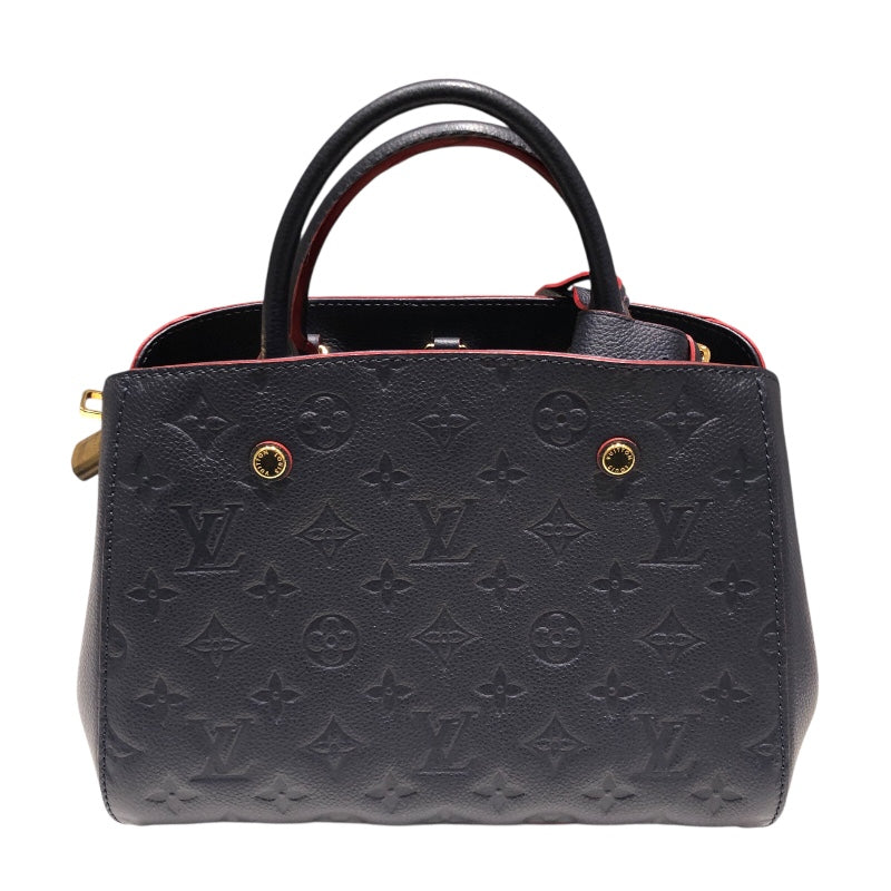ルイ・ヴィトン LOUIS VUITTON モンテーニュBB M42747 ネイビー モノグラム・アンプラント レディース ハンドバッグ