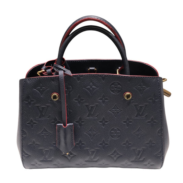 ルイ・ヴィトン LOUIS VUITTON モンテーニュBB M42747 ネイビー モノグラム・アンプラント レディース ハンドバッグ