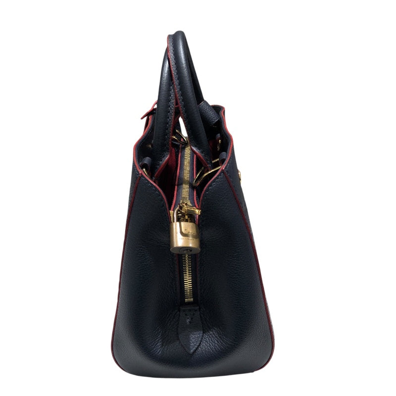 ルイ・ヴィトン LOUIS VUITTON モンテーニュBB M42747 ネイビー モノグラム・アンプラント レディース ハンドバッグ