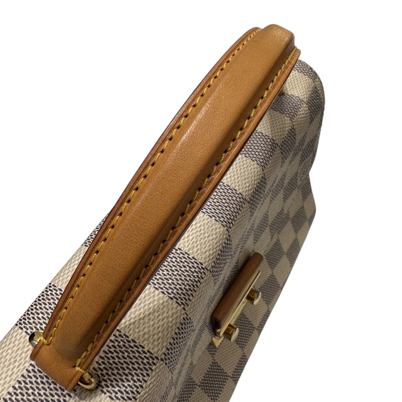 ルイ・ヴィトン LOUIS VUITTON クロワゼットPM N41581 ダミエ・アズール PVC レザー レディース ハンドバッグ