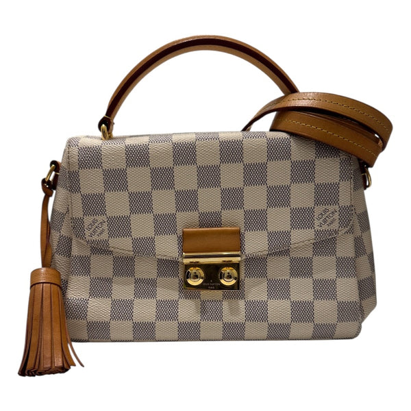 ルイ・ヴィトン LOUIS VUITTON クロワゼットPM N41581 ダミエ・アズール PVC レザー レディース ハンドバッグ