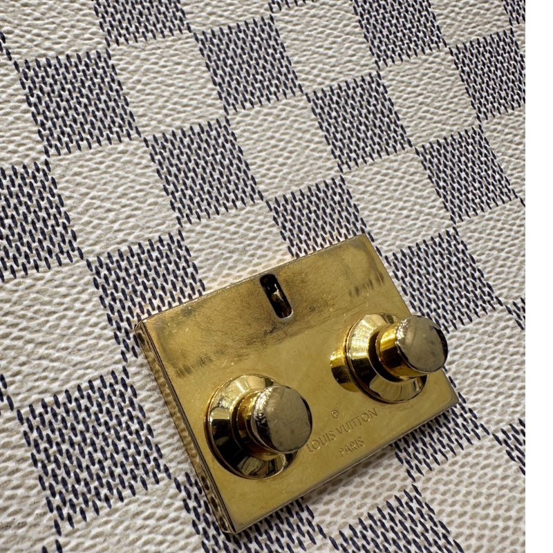 ルイ・ヴィトン LOUIS VUITTON クロワゼットPM N41581 ダミエ・アズール PVC レザー レディース ハンドバッグ