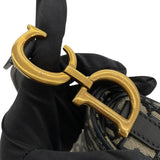 クリスチャン・ディオール Christian Dior サドルバッグミニ M0456CTZQ アイボリーxネイビー GD金具 オブリークキャンバス レディース ハンドバッグ