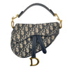 クリスチャン・ディオール Christian Dior サドルバッグミニ M0447CTZQ ネイビー GD金具 ジャガード レディース ハンドバッグ