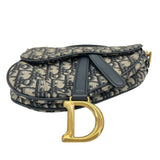 クリスチャン・ディオール Christian Dior サドルバッグミニ M0447CTZQ ネイビー GD金具 ジャガード レディース ハンドバッグ