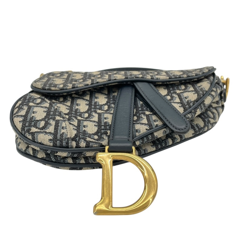 クリスチャン・ディオール Christian Dior サドルバッグミニ M0447CTZQ ネイビー GD金具 ジャガード レディース ハンドバッグ