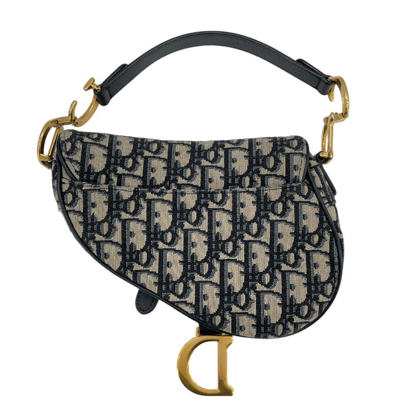 クリスチャン・ディオール Christian Dior サドルバッグミニ M0447CTZQ ネイビー GD金具 ジャガード レディース ハンドバッグ