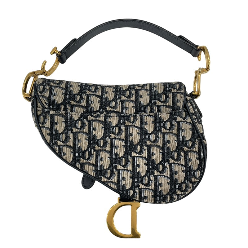 クリスチャン・ディオール Christian Dior サドルバッグミニ M0447CTZQ ネイビー GD金具 ジャガード レディース ハンドバッグ