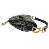 クリスチャン・ディオール Christian Dior サドルバッグミニ M0447CTZQ ネイビー GD金具 ジャガード レディース ハンドバッグ