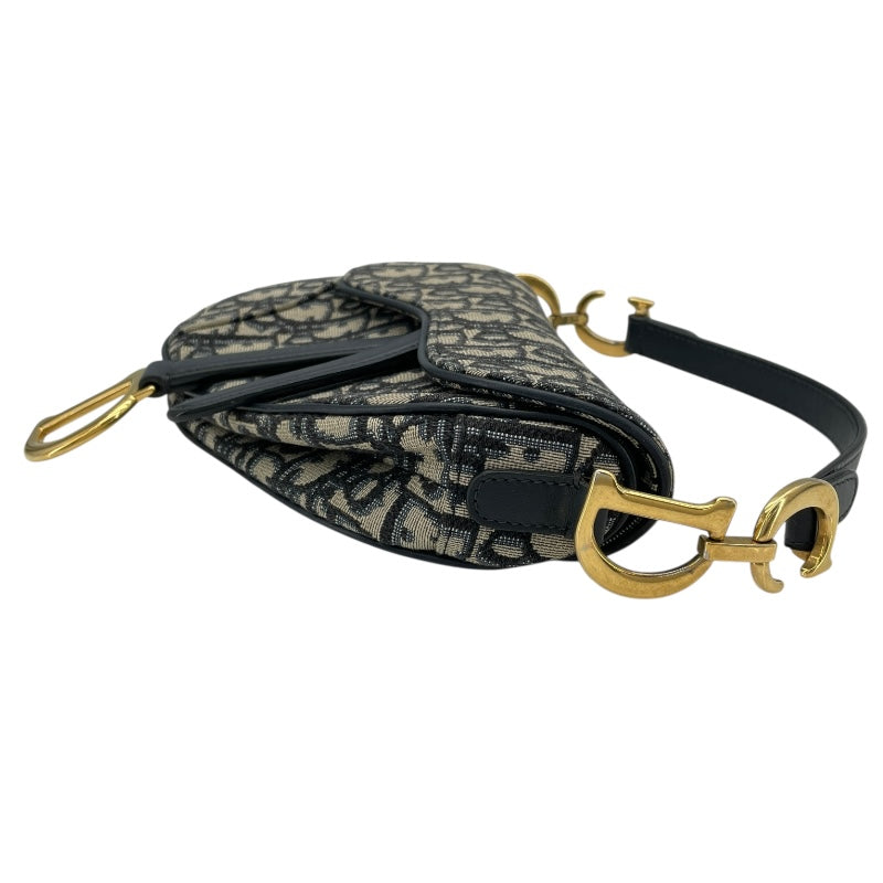 クリスチャン・ディオール Christian Dior サドルバッグミニ M0447CTZQ ネイビー GD金具 ジャガード レディース ハンドバッグ