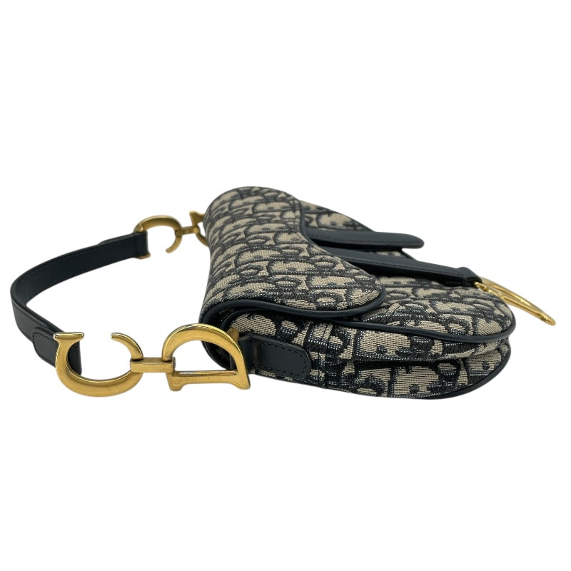 クリスチャン・ディオール Christian Dior サドルバッグミニ M0447CTZQ ネイビー GD金具 ジャガード レディース ハンドバッグ