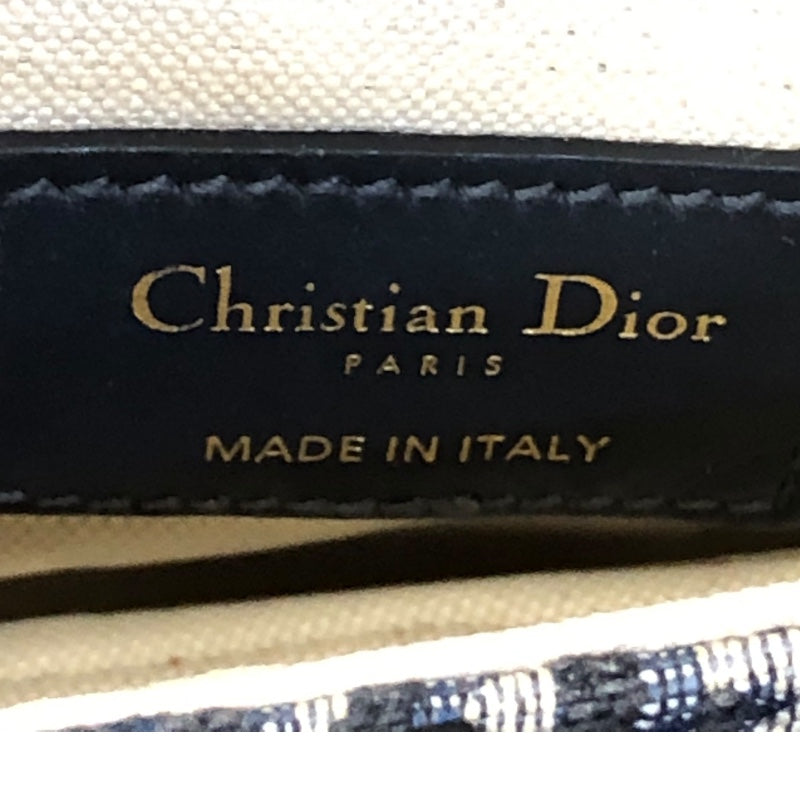 クリスチャン・ディオール Christian Dior サドルバッグミニ M0447CTZQ ネイビー/ゴールド金具 オブリークジャガード レディース ハンドバッグ