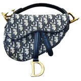 クリスチャン・ディオール Christian Dior サドルバッグミニ M0447CTZQ ネイビー/ゴールド金具 オブリークジャガード レディース ハンドバッグ