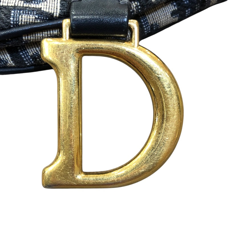 クリスチャン・ディオール Christian Dior サドルバッグミニ M0447CTZQ ネイビー/ゴールド金具 オブリークジャガード レディース ハンドバッグ