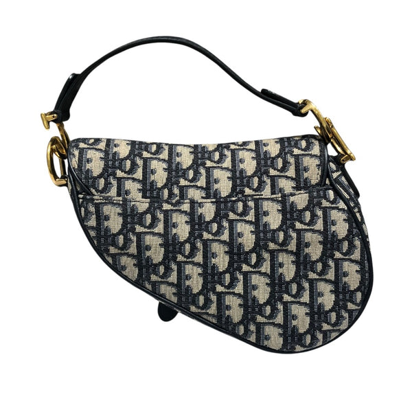 クリスチャン・ディオール Christian Dior サドルバッグミニ M0447CTZQ ネイビー ジャガード レディース ハンドバッグ