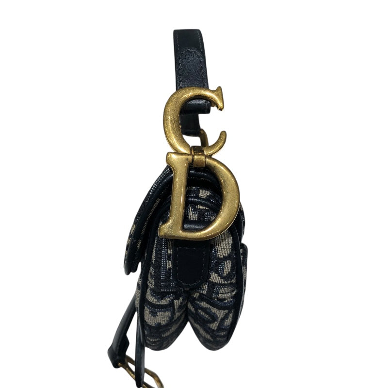 クリスチャン・ディオール Christian Dior サドルバッグミニ M0447CTZQ ネイビー ジャガード レディース ハンドバッグ