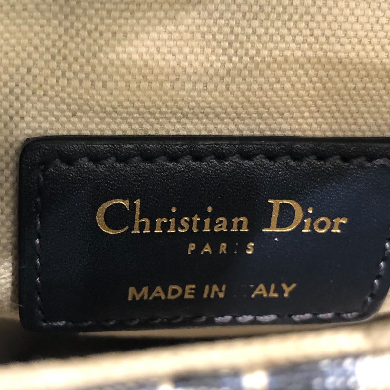 クリスチャン・ディオール Christian Dior サドルバッグミニ M0447CTZQ ネイビー ジャガード レディース ハンドバッグ