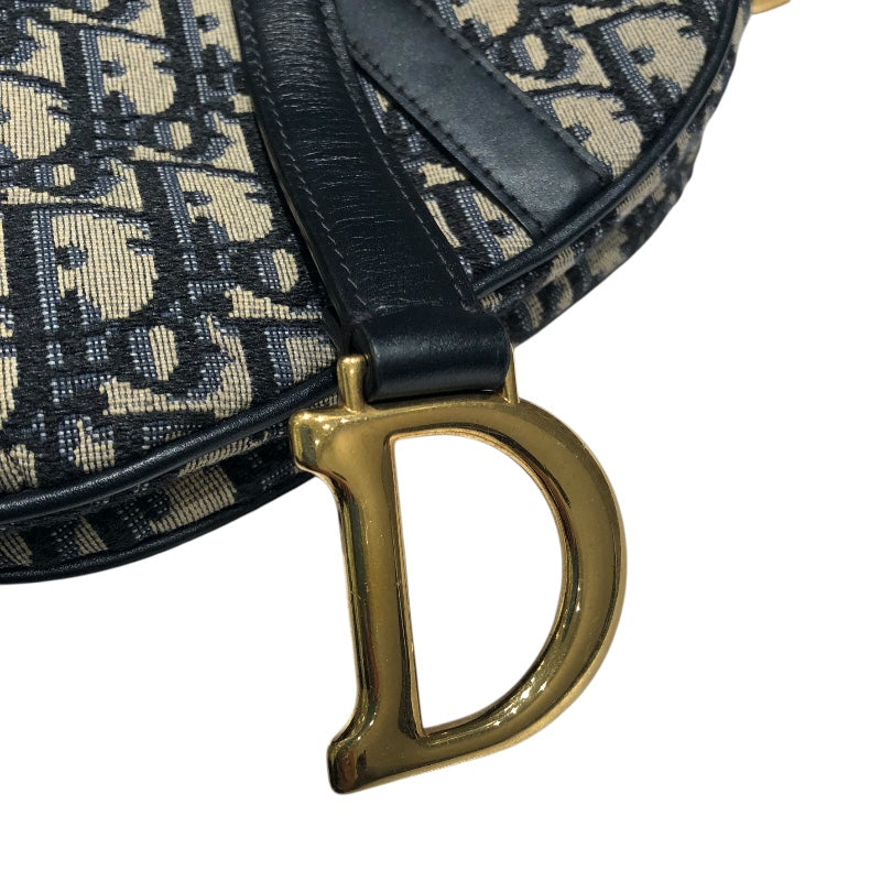 クリスチャン・ディオール Christian Dior サドルバッグミニ M0447CTZQ ネイビー ジャガード レディース ハンドバッグ