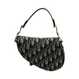 クリスチャン・ディオール Christian Dior サドルバッグミニ M0456CTZQ アイボリー/ネイビー GD金具 オブリークキャンバス レディース ショルダーバッグ