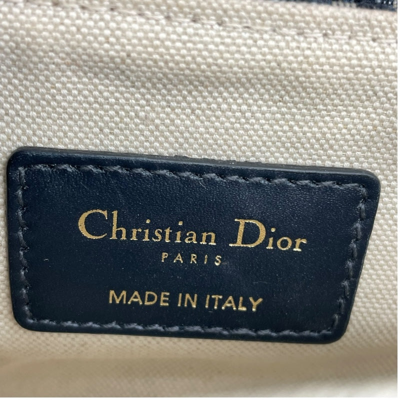 クリスチャン・ディオール Christian Dior サドルバッグミニ M0456CTZQ アイボリー/ネイビー GD金具 オブリークキャンバス レディース ショルダーバッグ