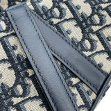 クリスチャン・ディオール Christian Dior サドルバッグミニ M0456CTZQ アイボリー/ネイビー GD金具 オブリークキャンバス レディース ショルダーバッグ