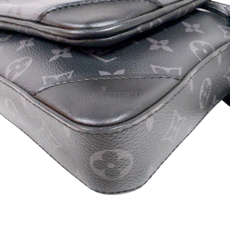 ルイ・ヴィトン LOUIS VUITTON トリオ･メッセンジャー M69443 ブラック/グレー　シルバー金具 モノグラム・エクリプス メンズ ショルダーバッグ