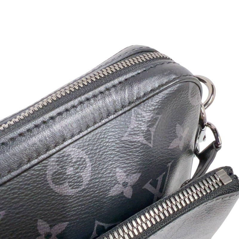 ルイ・ヴィトン LOUIS VUITTON トリオ･メッセンジャー M69443 ブラック/グレー　シルバー金具 モノグラム・エクリプス メンズ ショルダーバッグ