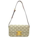 セリーヌ CELINE ショルダーバッグクロード 104142 ホワイト GD金具 トリオンフキャンバス/カーフスキン レディース ショルダーバッグ
