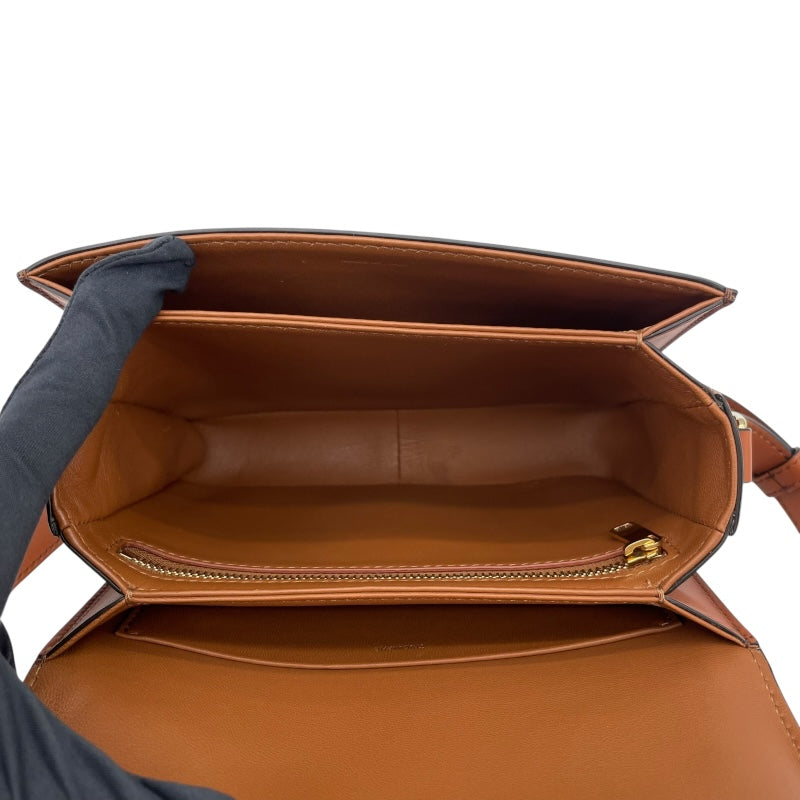 セリーヌ CELINE クラシックトリオンフバッグ 188882 ベージュxタン GD金具 キャンバス/カーフ レディース ショルダーバッグ