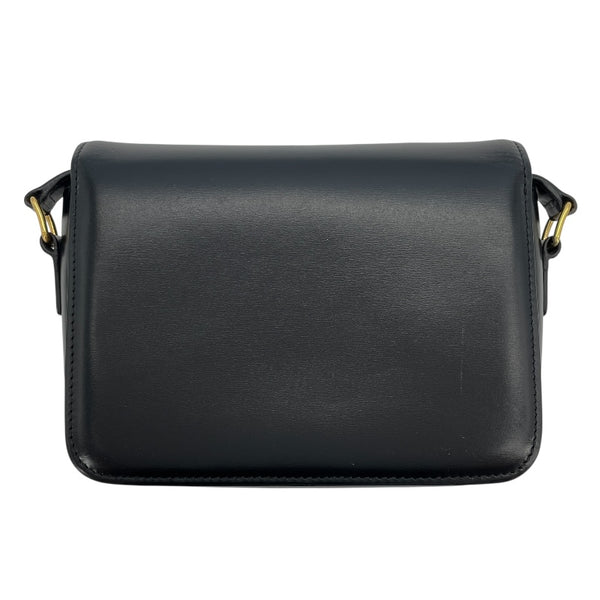 セリーヌ CELINE ティーン トリオンフ バッグ 188423 ブラック GD金具 シャイニーカーフスキン レディース ショルダーバッグ