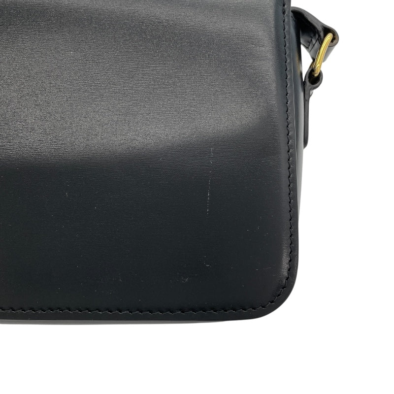 セリーヌ CELINE ティーン トリオンフ バッグ 188423 ブラック GD金具 シャイニーカーフスキン レディース ショルダーバッグ