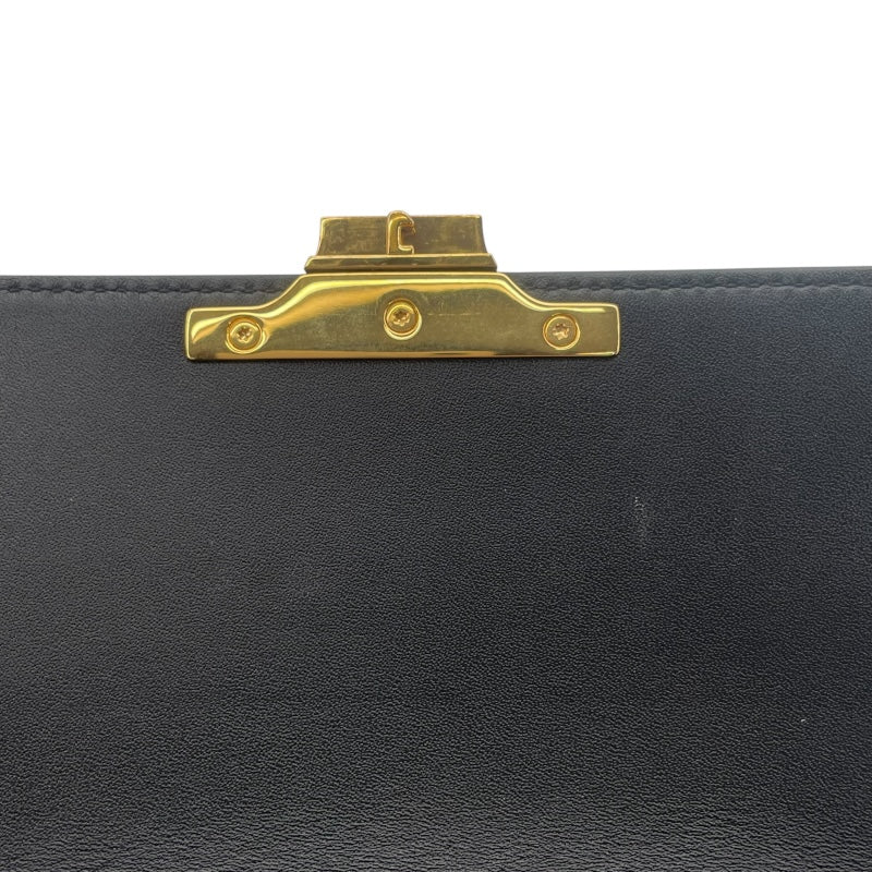 セリーヌ CELINE ショルダーバッグ クロード 194143 ブラック GD金具 シャイニーカーフ レディース ショルダーバッグ