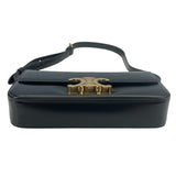 セリーヌ CELINE ショルダーバッグ クロード 194143 ブラック GD金具 シャイニーカーフ レディース ショルダーバッグ