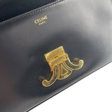 セリーヌ CELINE ショルダーバッグ クロード 194143 ブラック GD金具 シャイニーカーフ レディース ショルダーバッグ