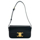 セリーヌ CELINE ショルダーバッグ クロード 194143 ブラック GD金具 シャイニーカーフ レディース ショルダーバッグ