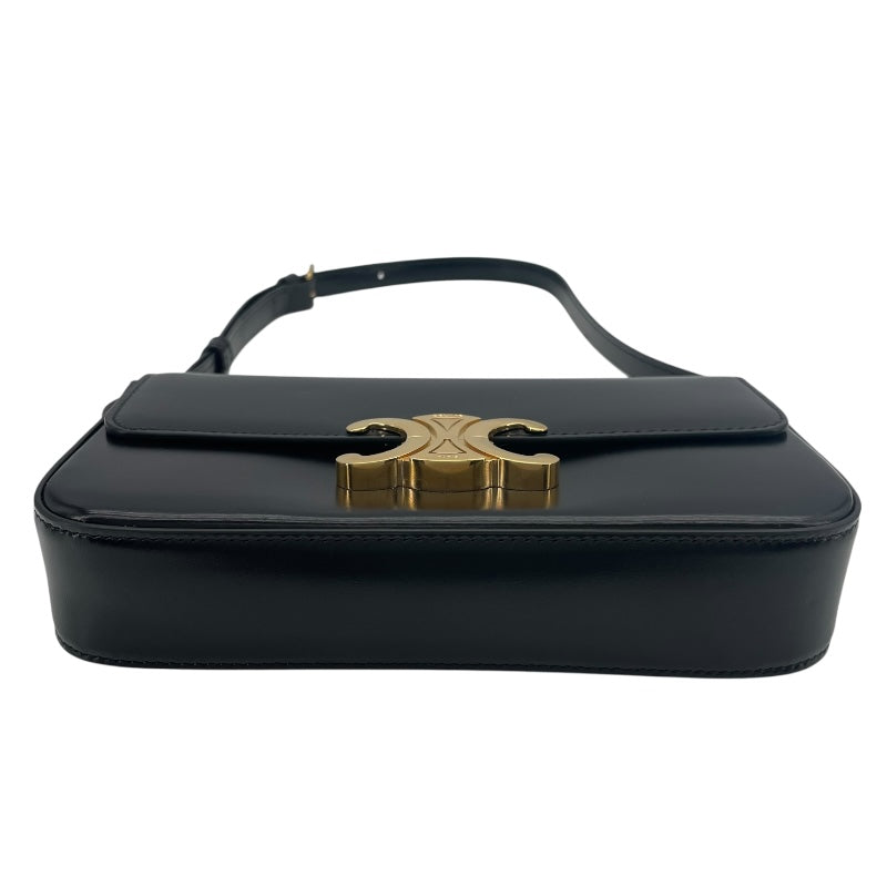 セリーヌ CELINE ショルダーバッグ クロード 194143 ブラック GD金具 シャイニーカーフ レディース ショルダーバッグ