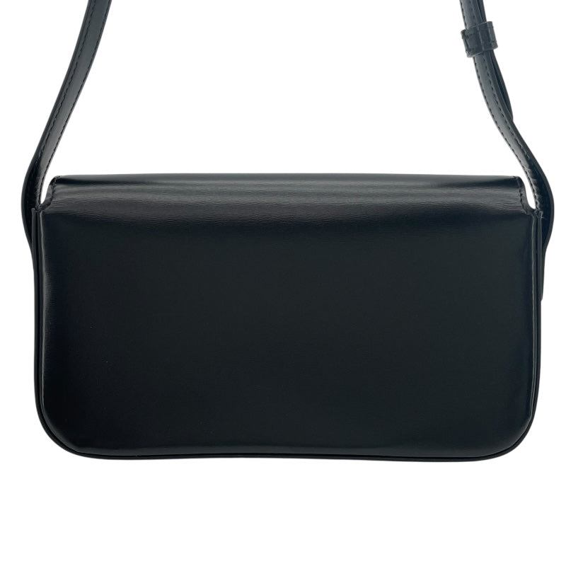 セリーヌ CELINE ショルダーバッグ クロード 194143 ブラック GD金具 シャイニーカーフ レディース ショルダーバッグ