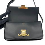 セリーヌ CELINE ショルダーバッグ クロード 194143 ブラック GD金具 シャイニーカーフ レディース ショルダーバッグ