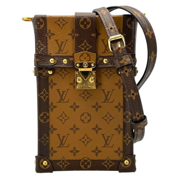 ルイ・ヴィトン LOUIS VUITTON ポシェット トランク ヴェルティカル M67873 ブラウン モノグラム・リバース レディース ショルダーバッグ