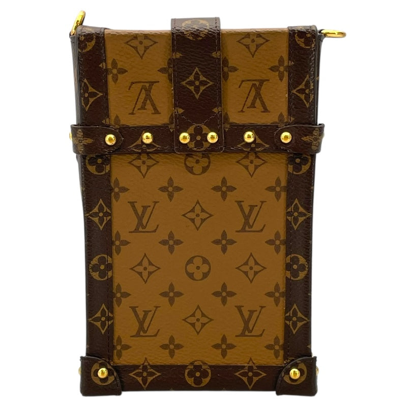 ルイ・ヴィトン LOUIS VUITTON ポシェット トランク ヴェルティカル M67873 ブラウン モノグラム・リバース レディース ショルダーバッグ